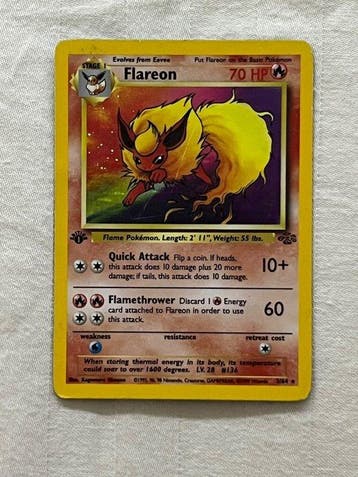 Pokémon - 1 Card - Flareon 3/64 Foil, Hobby en Vrije tijd, Nieuw