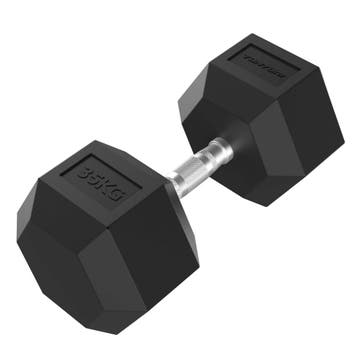 Tunturi Platinum Hex Rubber Dumbbell, 27.5kg, Verzenden, Nieuw