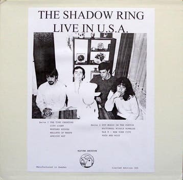 LP gebruikt - The Shadow Ring - Live In U.S.A. (Sweden, 1..., Verzenden, Zo goed als nieuw, Overige formaten