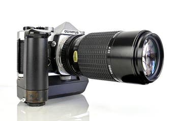 Olympus OM-1n + Winder 2 + Sigma 75-210mm | Analoge camera, Audio, Tv en Foto, Fotocamera's Analoog, Nieuw