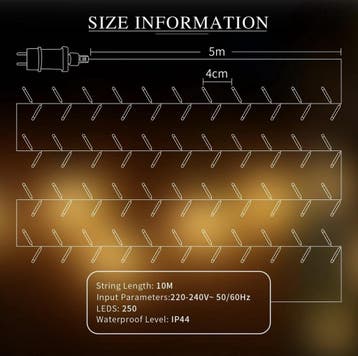 LED lichtsnoer - Kerstverlichting - 10 meter - IP44 - Voor b, Verzenden, Zo goed als nieuw