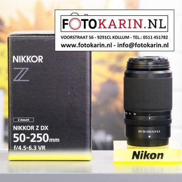 Nikon Z DX 50-250mm f4.5-6.3 VR occasion | Foto Karin Kollum, Ophalen of Verzenden, Zo goed als nieuw, Telelens, Zoom