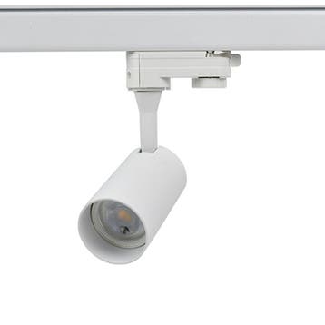 LED 3-fase Railspot | GU10 fitting | Wit, Huis en Inrichting, Lampen | Plafondlampen, Ophalen of Verzenden, Nieuw, Metaal