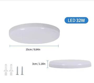 LED plafondlamp 32W rond waterdicht keuken badkamer, Verzenden, Nieuw