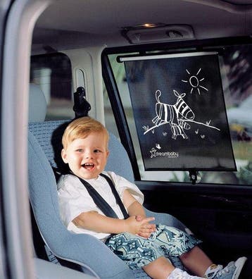Dreambaby auto zonnescherm Zebra + Tijger (2 stuks), Verzenden, Nieuw