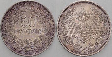 50 Pfennig 1898 A Kleinmunten-kaiserreich Grosser Adler, Verzenden