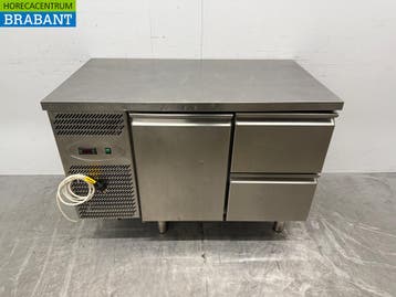 RVS Studio 54 Koelwerkbank 1 Deur 2 Laden 126 cm 230V Horeca, Ophalen of Verzenden, Gebruikt