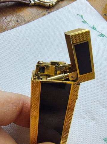 Dunhill - Rollagas - Zakaansteker - Emaille, Verguld, Verzamelen, Nieuw