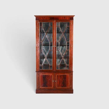 Kabinet - Mahonie - glazenkast, Antiek en Kunst