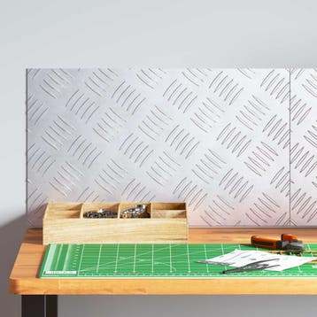 vidaXL Trapmatten 2 st 50 x 30 cm Zilver Aluminium, Doe-het-zelf en Verbouw, Verzenden, Nieuw