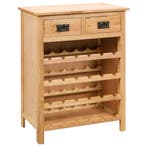 vidaXL Wijnkast 72x32x90 cm massief eikenhout, Verzenden, Nieuw