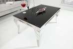 Elegante salontafel MODERN BAROK 100cm zilver met zwart, Ophalen of Verzenden, Nieuw