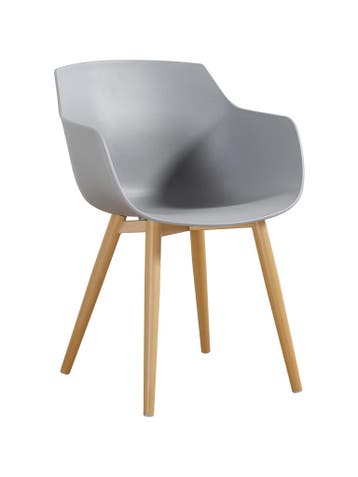 Stoel Alexia - Lichtrgijs / Houtlook - Kunsstof - G-Line, Verzenden, Nieuw in verpakking