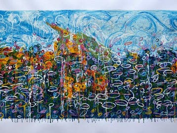 Mario Schifano (1934-1998) - Particolare del giardino