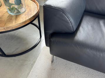 Rolf Benz 310 Hoekbank – Leer - Direct leverbaar, Hoekbank, 300 cm of meer, Zo goed als nieuw, Dutch Design Kubistisch Minimalistischijdloos 