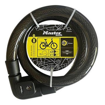 Kabelslot fiets | Master Lock | 90 cm (Ø 2.5 mm), Fietsen en Brommers, Fietsaccessoires | Fietssloten, Verzenden, Nieuw