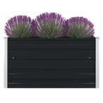 vidaXL Plantenbak verhoogd 100x100x45cm gegalvaniseerd staal, 100 cm of meer, Verzenden, Nieuw, Metaal