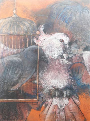 Elice kernkamp (1948), Twee duiven, Antiek en Kunst