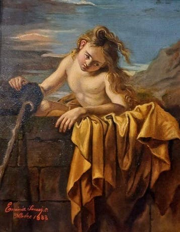 Scuola italiana (XX), Firmato Erminia Sanesi C. (?) - Il