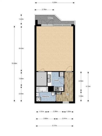 Te Huur 1 Kamer Appartement Boslaan In Den Haag, Huizen en Kamers, Huizen te huur, Den Haag, Den Haag, Direct bij eigenaar, Appartement