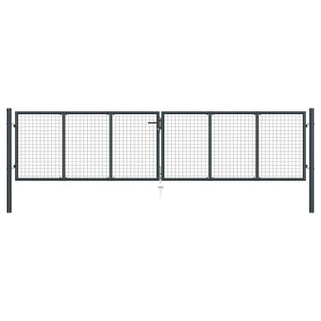 vidaXL Tuinhek van gaas gegalvaniseerd staal 400x100 cm, Tuin en Terras, Verzenden, Nieuw