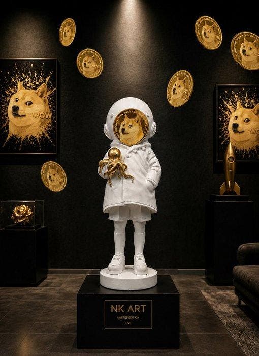 NK ART - Dogecoin Mindset, Antiek en Kunst, Kunst | Designobjecten
