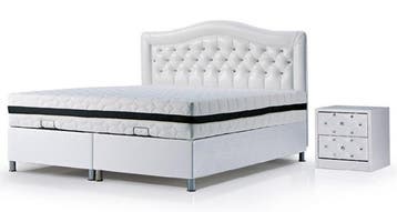 Opberg Boxspring Diamond - diverse maten, Verzenden, Nieuw, Tweepersoons
