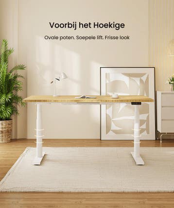 Zit sta bureau - Elektrisch - Verstelbaar - Bureauframe - Zw, Verzenden, Zo goed als nieuw