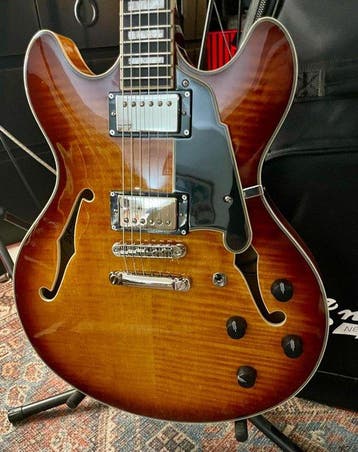 DAngelico - Premier DC – Brown Burst - - Elektrische gitaar, Nieuw