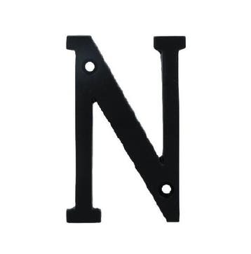 Letter N Klein IJzer zwart 75 mm, Verzenden, Nieuw