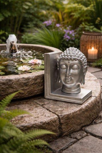 Decoratief ornament - Robuust borstbeeld Boeddha-hoofd -