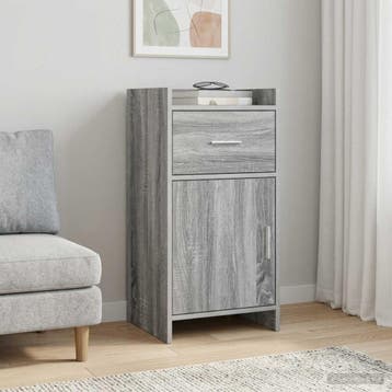 vidaXL Dressoir Grijs Sonoma 40 x 36 x 80 cm Bewerkt hout, Verzenden, Nieuw, Overige houtsoorten, Minder dan 50 cm