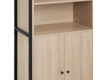 Tectake Houten Wandkast Doncaster - Boekenkast - 2 Open, Huis en Inrichting, Verzenden, Nieuw