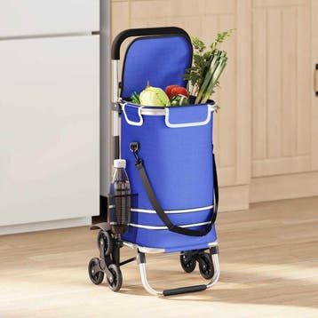 vidaXL Winkel trolley 1 Blauw 47 x 39 x 100,5 cm Oxford stof, Verzenden, Nieuw