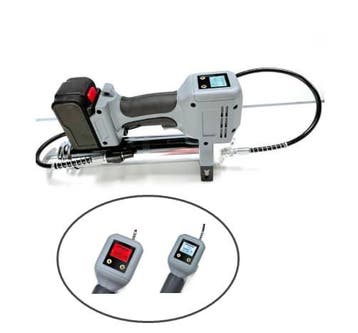 Draadloze accu vetspuit 2x 20 volt batterij en LED scherm