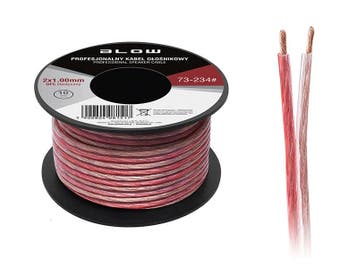 2 x 1.00 mm OFC zwart/rood op rol 10 meter 2-aderige kabel, Ophalen of Verzenden, Nieuw