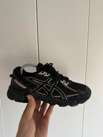 Asics Gel-Venture 6 – Zwart/Zilver – Maat 38, Verzenden, Zwart, Sneakers of Gympen, Gedragen