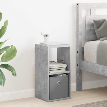 vidaXL Nachtkastje Beton Grijs 25,5 x 22 x 49,5 cm Bewerkt, Minder dan 45 cm, Verzenden, Nieuw, Minder dan 55 cm