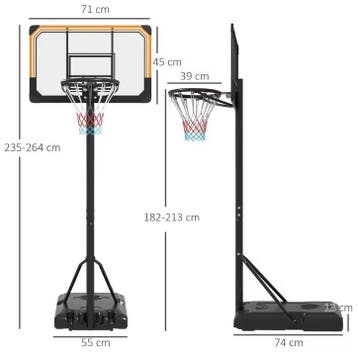 Basketbal Standaard Verstelbaar – Indoor Outdoor Wielen, Sport en Fitness, Verzenden, Nieuw