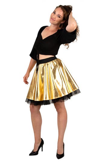 Cirkelrok Metallic Goud Dames, Ophalen of Verzenden, Nieuw