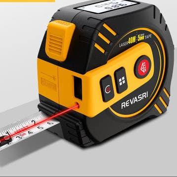2-in-1 Laser Meetlint LCD Precisie Stalen Rolmaat, Verzenden, Nieuw