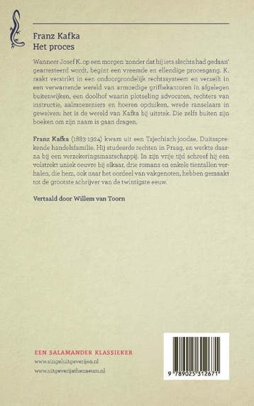 Het proces / Salamander 9789025312671 Franz Kafka, Boeken, Verzenden, Gelezen, Franz Kafka