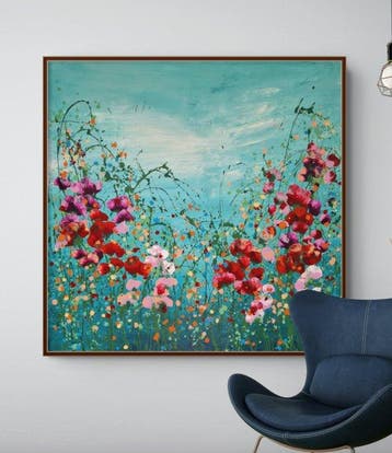 Irina Morisch - you make me dance-square floral artwork on