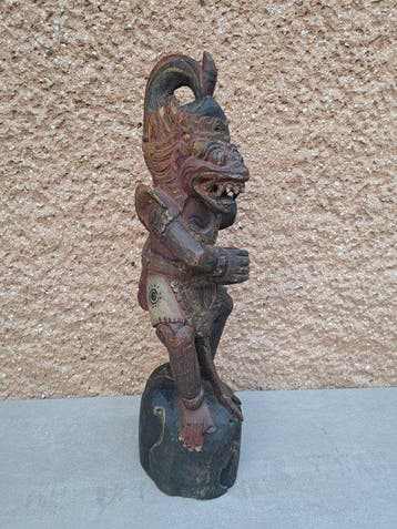 Balinéz mitológiai alak-templomrz RAKSHASA - Snijwerk -