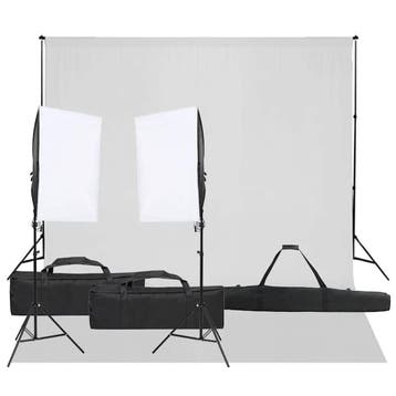 vidaXL Fotostudioset met verlichtingsset en achtergrond, Audio, Tv en Foto, Fotografie | Fotostudio en Toebehoren, Verzenden, Nieuw