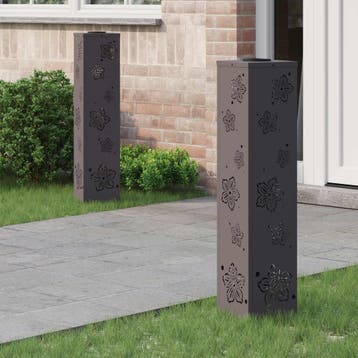 vidaXL Solar LED Pad Licht 2 st Warmwit 18 x 18 x 80 cm, Verzenden, Nieuw, Zonne-energie