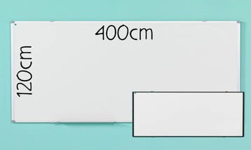 Whiteboard 400x120 cm, gelakt staal, Overige plaatsen, Ophalen of Verzenden, Nieuw in verpakking, Overige typen