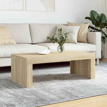 vidaXL Salontafel 102x50x36 cm bewerkt hout sonoma, 100 tot 150 cm, Verzenden, Nieuw, 50 tot 100 cm