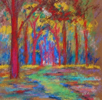 French School (XX) - Paysage onirique aux accents