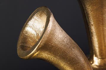 Handgemaakte vaas KIYA 25cm goud met vijf openingen, Huis en Inrichting, Woonaccessoires | Vazen, Ophalen of Verzenden, Nieuw